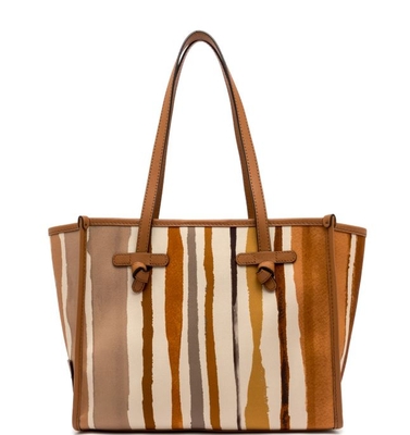 Bolso Marcella rayas camel mediano
